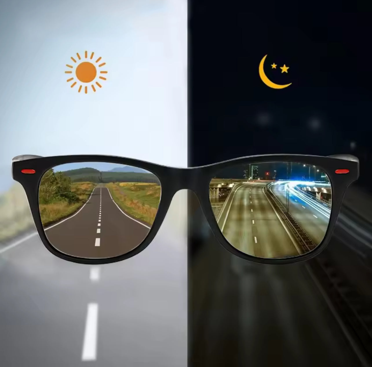 Men’s women Night Vision Polarized Sunglasses – clear view day & night.
