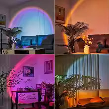 1pc levendige zonsondergangprojectielicht - 16-kleuren spectrum, USB-afstandsbediening, dynamisch kleurveranderend LED-licht - Creëert warm